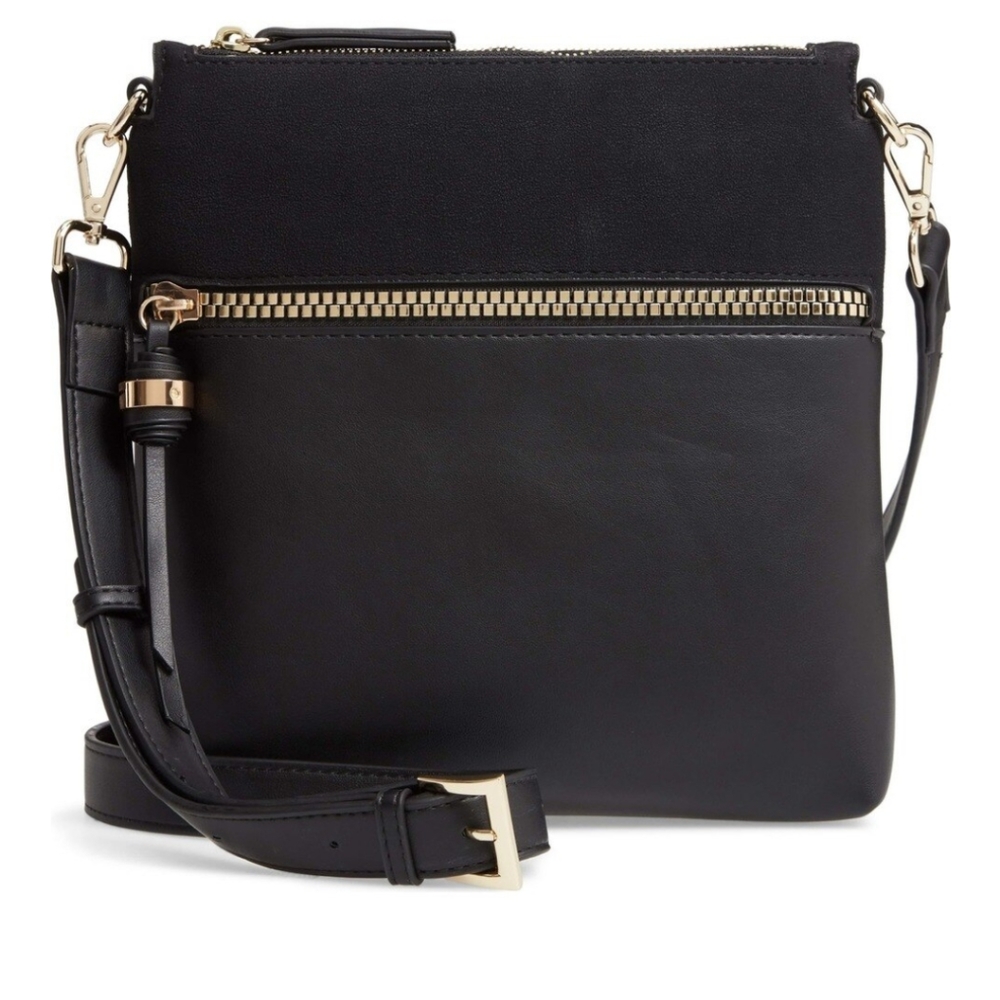 Sondra Roberts Faux Leather & Faux Suede Crossbag